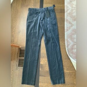 TOMMY HILFIGER Mercer Straight Slim Grey Velvet Dress Pants Men’s SZ 31/34 NEW